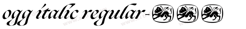 ogg italic regular字体转换